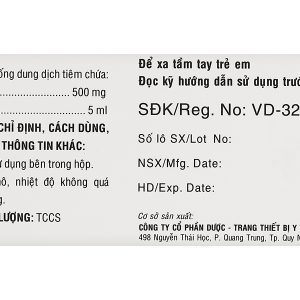 Dung dịch tiêm Aleucin 500mg/5ml điều trị triệu chứng chóng mặt (10 ống x 5ml)