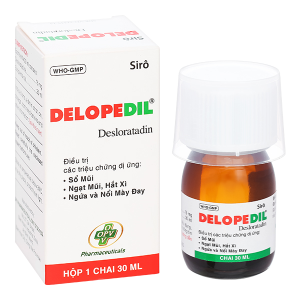 Sirô Delopedil trị sổ mũi, hắt hơi, phát ban, mày đay chai 30ml
