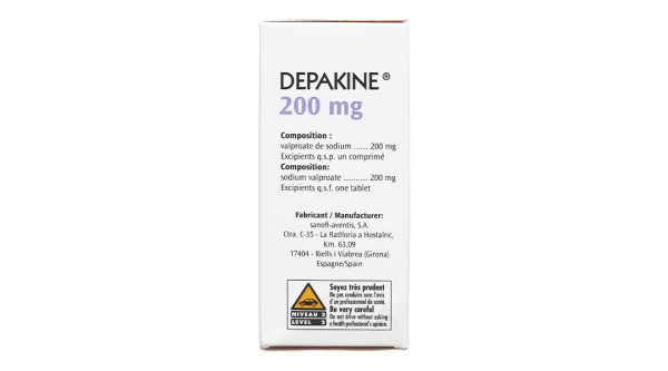 Depakine 200mg trị động kinh, rối loạn lưỡng cực lọ 40 viên