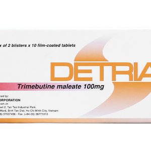 Detriat 100mg giảm đau do co thắt tiêu hóa (2 vỉ x 10 viên)