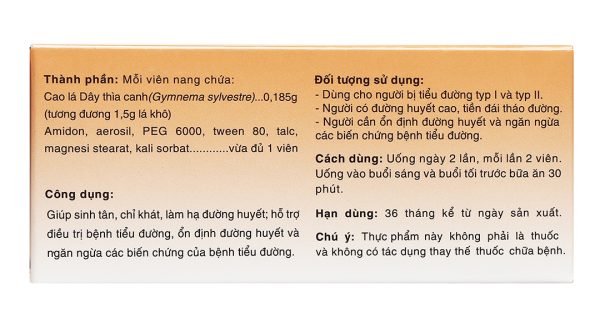 Diabetna giúp ổn định đường huyết, ngăn ngừa biến chứng hộp 40 viên