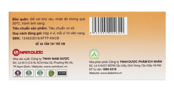 Diabetna giúp ổn định đường huyết, ngăn ngừa biến chứng hộp 40 viên