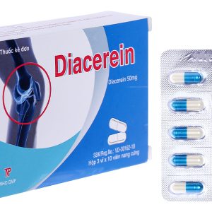 Diacerein TNP 50mg trị thoái hóa khớp hông hoặc gối (3 vỉ x 10 viên)