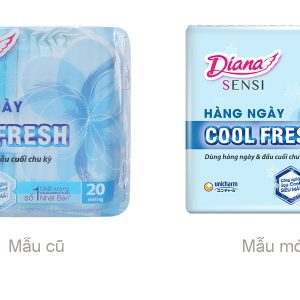 Băng vệ sinh hàng ngày Diana Sensi Cool Fresh siêu mát gói 20 miếng