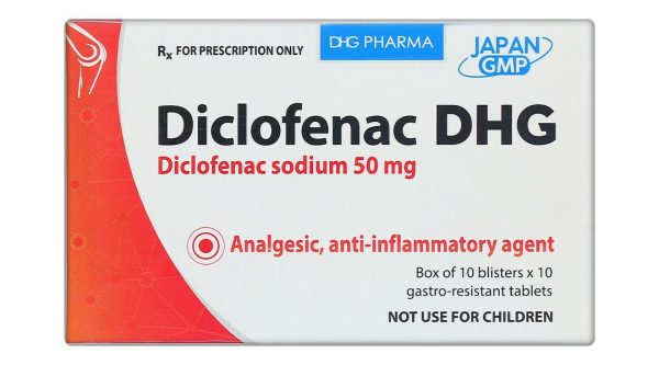 Diclofenac DHG 50mg điều trị viêm xương khớp (10 vỉ x 10 viên)