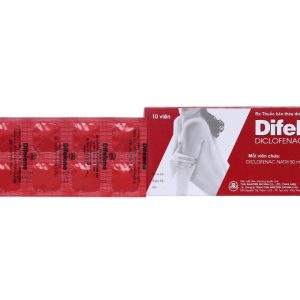 Difelene 50mg giảm đau, kháng viêm xương khớp (1 vỉ x 10 viên)