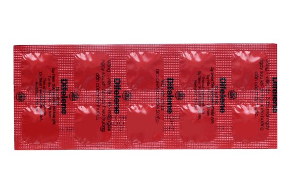 Difelene 50mg giảm đau, kháng viêm xương khớp (1 vỉ x 10 viên)