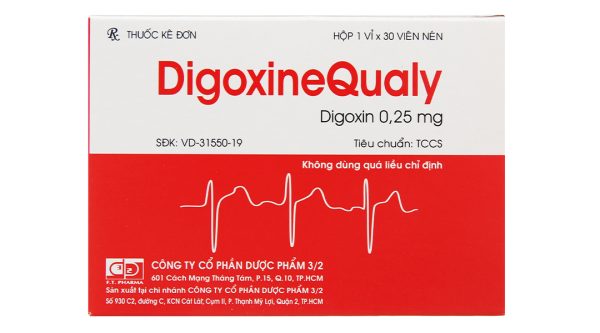 DigoxineQualy 0.25mg trị suy tim (1 vỉ x 30 viên)