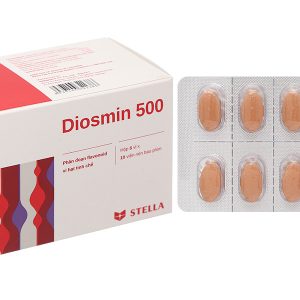 Diosmin 500 trị trĩ, suy giãn tĩnh mạch (6 vỉ x 10 viên)