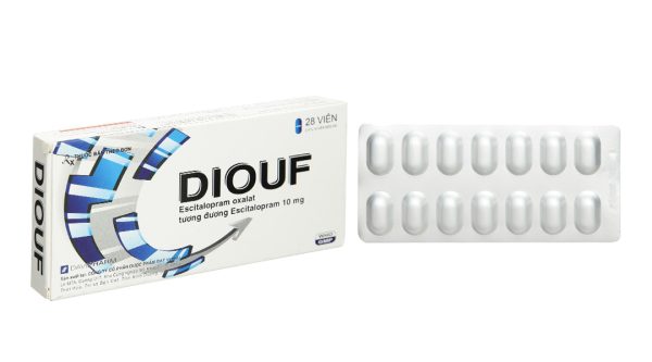 Diouf 10mg trị trầm cảm nặng, rối loạn hoảng loạn (2 vỉ x 14 viên)