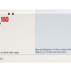 Diovan 160 trị tăng huyết áp, suy tim, sau nhồi máu cơ tim (2 vỉ x 14 viên)
