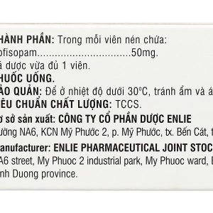 Diropam 50mg điều trị các bệnh tâm thần (2 vỉ x 10 viên)