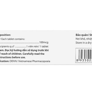 Disthyrox 100mcg điều trị các bệnh lý tuyến giáp (5 vỉ x 20 viên)