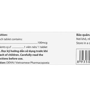 Disthyrox 100mcg điều trị các bệnh lý tuyến giáp (5 vỉ x 20 viên)