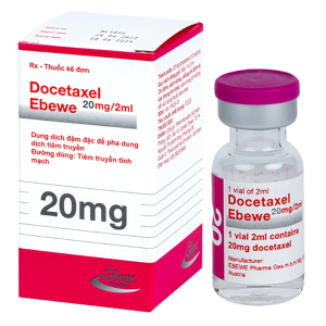 Dung dịch tiêm Docetaxel Ebewe 20mg/2ml điều trị ung thư vú chai 2ml