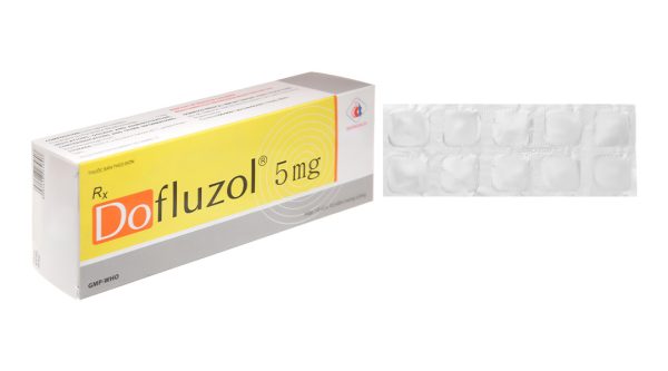 Dofluzol 5mg trị chóng mặt, đau nửa đầu (10 vỉ x 10 viên)