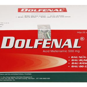 Dolfenal 500mg trị cơn đau nhẹ đến trung bình (25 vỉ x 4 viên)