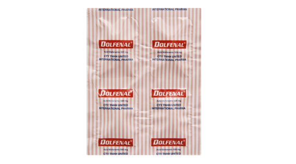 Dolfenal 500mg trị cơn đau nhẹ đến trung bình (25 vỉ x 4 viên)