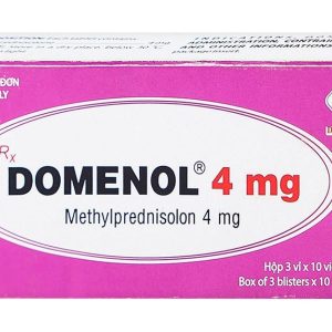 Domenol 4mg kháng viêm, điều trị viêm khớp dạng thấp, lupus ban đỏ (3 vỉ x 10 viên)