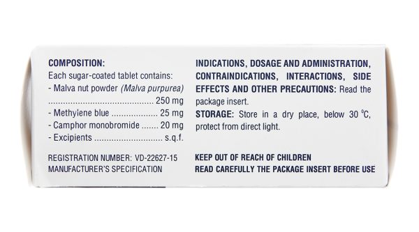 Domitazol hỗ trợ trị nhiễm trùng đường tiết niệu dưới không biến chứng (5 vỉ x 10 viên)