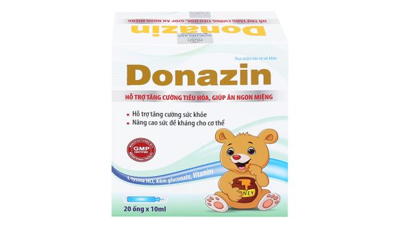 Dung dịch Donazin kích thích ăn ngon, tăng đề kháng hộp 20 ống x 10ml