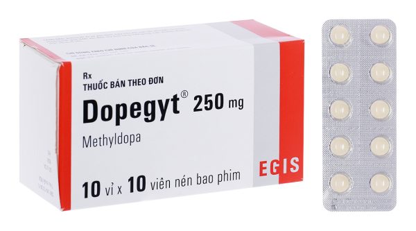 Dopegyt 250mg trị tăng huyết áp (10 vỉ x 10 viên)