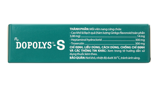 Dopolys-S trị triệu chứng liên quan suy tĩnh mạch, trĩ cấp (3 vỉ x 10 viên)