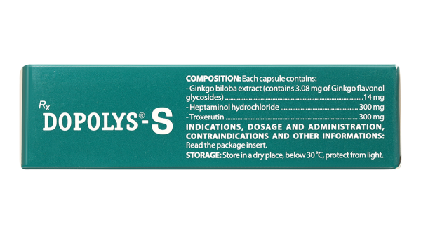 Dopolys-S trị triệu chứng liên quan suy tĩnh mạch, trĩ cấp (3 vỉ x 10 viên)