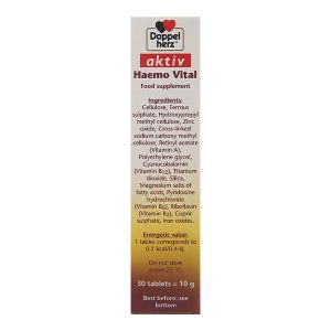 Doppelherz Aktiv Haemo Vital bổ sung sắt hộp 30 viên