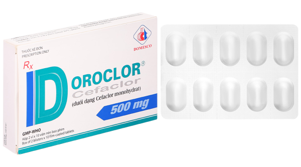 Doroclor 500mg điều trị nhiễm khuẩn (2 vỉ x 10 viên)