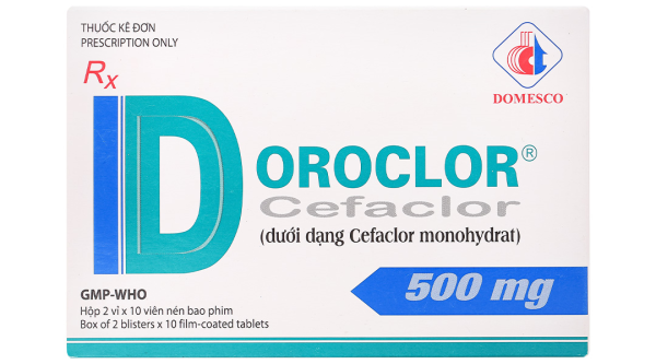 Doroclor 500mg điều trị nhiễm khuẩn (2 vỉ x 10 viên)