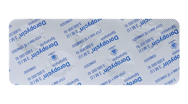 Doropycin 3 M.I.U trị nhiễm khuẩn đường hô hấp (2 vỉ x 5 viên)