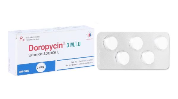 Doropycin 3 M.I.U trị nhiễm khuẩn đường hô hấp (2 vỉ x 5 viên)