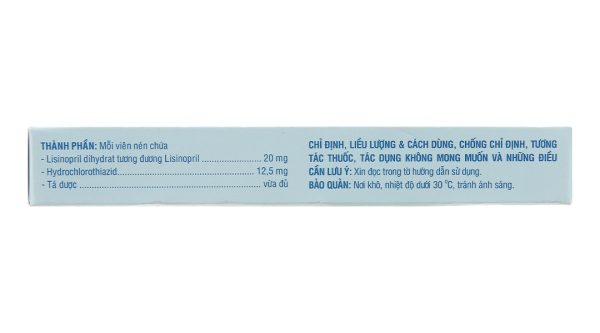 Dorotril - H 20mg/12.5mg trị tăng huyết áp (2 vỉ x 14 viên)