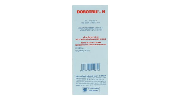 Dorotril - H 20mg/12.5mg trị tăng huyết áp (2 vỉ x 14 viên)