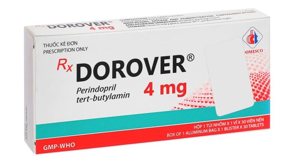 Dorover 4mg điều trị tăng huyết áp, suy tim sung huyết (1 vỉ x 30 viên)