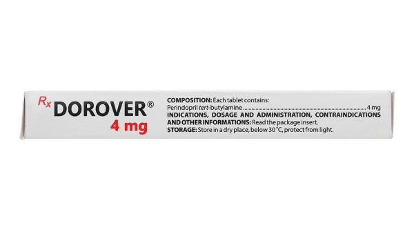 Dorover 4mg điều trị tăng huyết áp, suy tim sung huyết (1 vỉ x 30 viên)