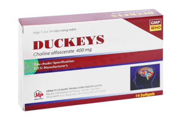 Duckeys 400mg hỗ trợ trị giảm vận động, sa sút trí tuệ, Alzheimer (1 vỉ x 14 viên)