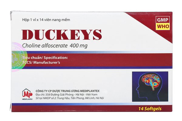 Duckeys 400mg hỗ trợ trị giảm vận động, sa sút trí tuệ, Alzheimer (1 vỉ x 14 viên)