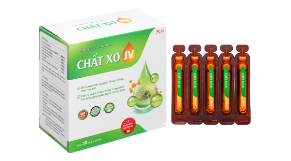 Dung dịch chất xơ JV bổ sung chất xơ, hỗ trợ giảm táo bón hộp 20 ống x 10ml