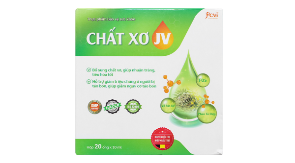 Dung dịch chất xơ JV bổ sung chất xơ, hỗ trợ giảm táo bón hộp 20 ống x 10ml