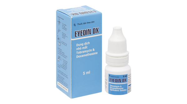 Dung dịch nhỏ mắt Eyedin DX trị viêm mắt kèm nhiễm khuẩn lọ 5ml