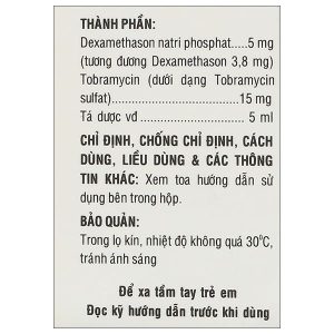 Dung dịch nhỏ mắt Tobidex điều trị viêm mắt chai 5ml
