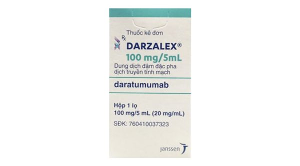 Dung dịch pha tiêm Darzalex 100mg/5ml điều trị đa u tuỷ lọ 5ml