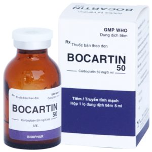 Dung dịch tiêm Bocartin 50mg/5ml điều trị ung thư buồng trứng, ung thư phổi chai 5ml
