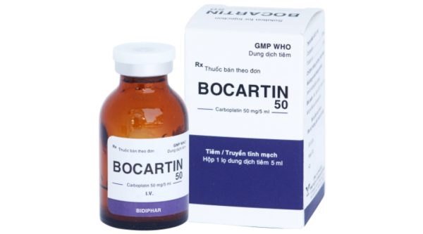 Dung dịch tiêm Bocartin 50mg/5ml điều trị ung thư buồng trứng, ung thư phổi chai 5ml