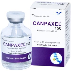 Dung dịch tiêm Canpaxel 150mg/25ml điều trị ung thư buồng trứng, ung thư vú chai 25ml
