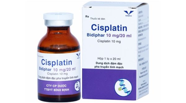 Dung dịch pha tiêm Cisplatin Bidiphar 10mg/20ml điều trị ung thư tinh hoàn lọ 20ml