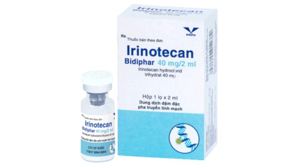 Dung dịch pha tiêm Irinotecan Bidiphar 40mg/2ml điều trị ung thư ruột kết - trực tràng lọ 2ml
