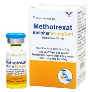 Dung dịch tiêm Methotrexat Bidiphar 50mg/2ml điều trị ung thư lá nuôi chai 2ml
